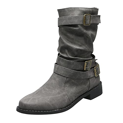 Bottes moyennes femmes faux cuir jaune talons carrés fermeture éclair 37