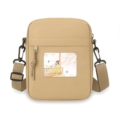 Sac à bandoulière style chinois hirondelle pour téléphone portable et cartes