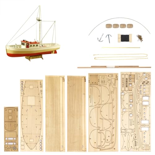 GAWEGM Wooden Ship Model Building Kits - Scale 1/66 Naxos Mediterranean Fishing Boat