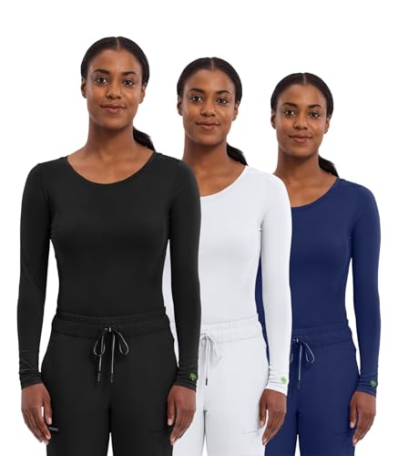 Healing Hands Women's Underscrub Soft Knit Melissa Longsleeve Scrub Tee with Breathable & Easy Care Fabric 5047