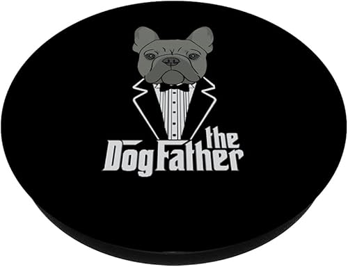 Miniatura 2 de The Dogfather! Camiseta de regalo con diseño de Bulldog Francés, Papa Francés, PopSockets intercambiable PopGrip