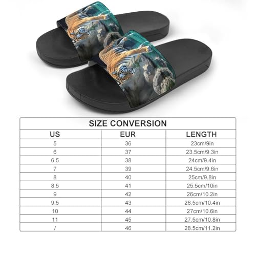 A Walking Tiger House Sandals Slip On Bathroom Slippers Beach Summer Shoes for Men Women2