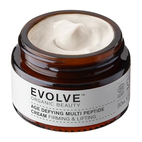 Image of Evolve Organic Beauty Natural Multi Peptide 360 Anti-Aging Cream with Peptides & Cacay Oil - Organic Face Cream (60ml)