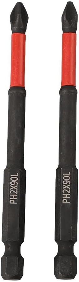 Magnetic Screwdriver Bit Set, Non-Slip Impact Ready Drill Bits, PH2 Cross, Alloy Steel Structure, for Electric Screwdriver Hand Drill Impact Knife DIY Projects Maintenance Work(2PCS 150mm)
