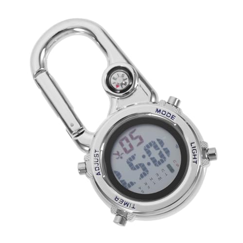 Reloj digital mosquetón GARVALON de metal con cristal resistente para mujer