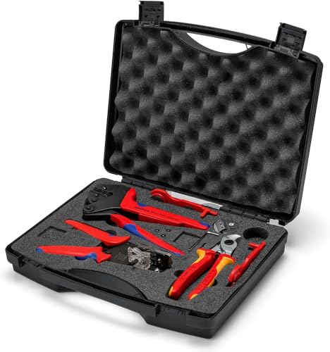 Knipex Valigetta Per Il Fotovoltaico Per Connettori Per Cavi Solari MC4 7 Pezzi, 97 91 04 V02 - 2