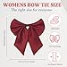Gsyziux Bow Tie for Women Pre-Tied Adjustable Ladies Bowtie Solid Color Female Womens Bow Tie for Party Office School Prom (Burgundy)