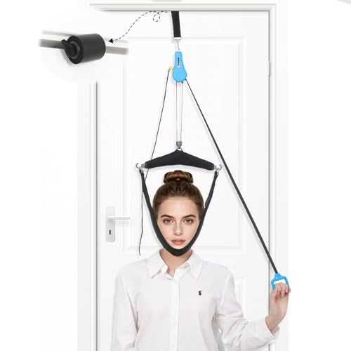 Appareil de traction cervicale, support de nuque portable sur la porte pour soulager les douleurs cervicales, soutien de la nuque pour soulager la colonne vertébrale