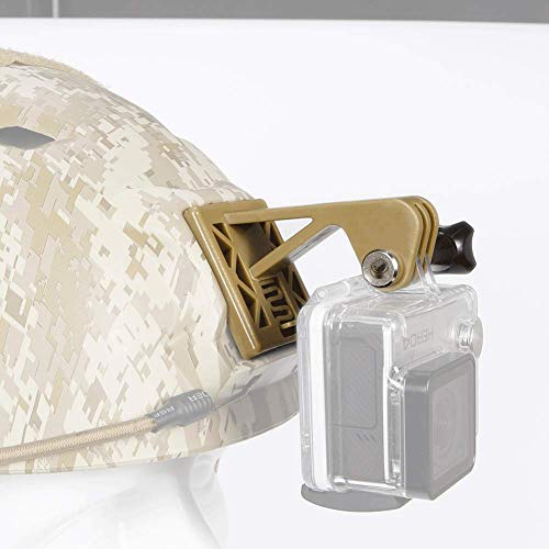 Aoutacc Tactical Helmet Excavator Mounts For Gopro Bracket Helmet Or Nvg Helmet Base (Tan) #TOP1