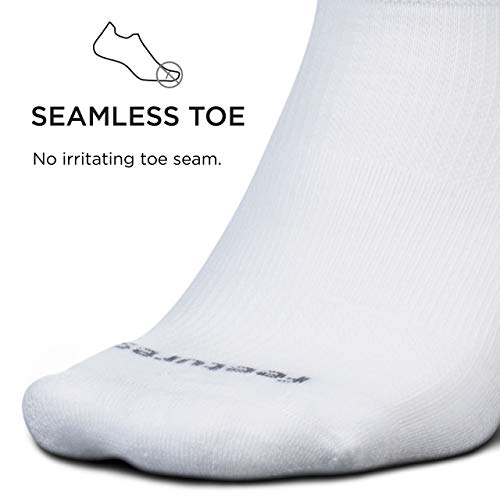 Feetures Therapeutic Cushion Quarter Sock (Medium, White) #TOP3