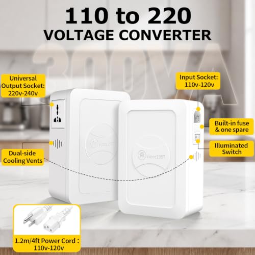 Image of SUNSHUN 300W Voltage Converter 110v to 220v Step Up Transformer 120 to 240v