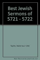 Best Jewish Sermons of 5721-5722 B000LM0WB4 Book Cover