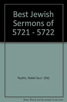 Hardcover Best Jewish Sermons of 5721-5722 Book