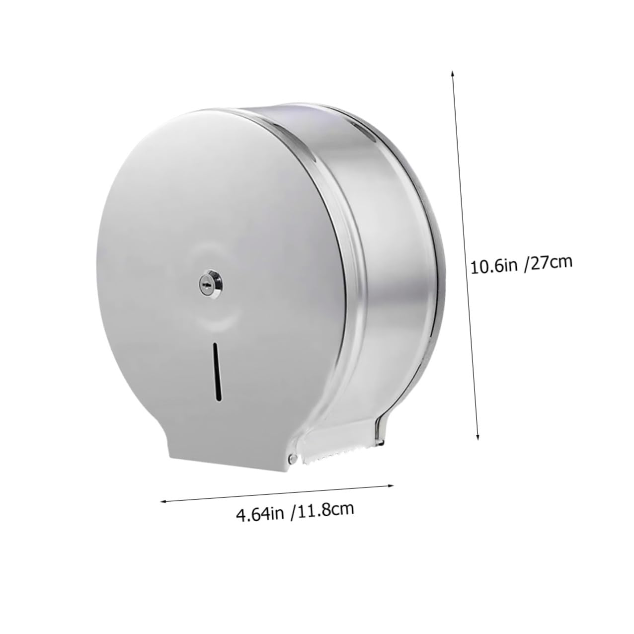 Runder Toilettenpapierrollenhalter aus Edelstahl für Badezimmer und Toilette Rostfrei Einfache Montage Moderner Papierhalter für Große Papierrollen