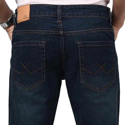 Image of WROGN Men's Slim Fit Jeans | Cotton Stretch | Solid | Casual Denim