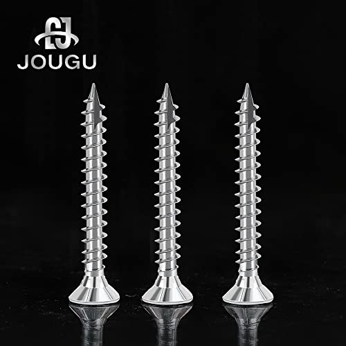 Jougu MHLS Wood Screws #6 × 1 Inch Torx Star Drive Deck Screws Flat Head M3.5 × 25 Countersunk T10 Self Tapping Thread Cut 200Pcs Carbon Steel Galvanized thumb #6