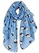 GERINLY Animal Print Scarves: Cute Pandas Pattern Women Wrap Scarf (Blue)