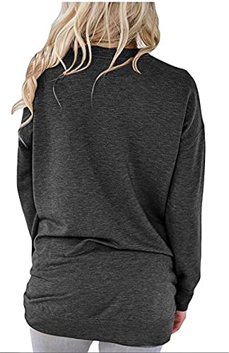 ONLYSHE Womens Crewneck Sweatshirt Casual Loose Fitting Tops Long Sleeve T Shirt