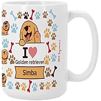 BEE INGENIOUS Taza GOLDEN personalizada con nombre. Taza