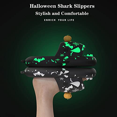 Jfxgjuv Angler Fish Slides Glow in The Dark Shark Slippers Glow in The Dark Shark Cloud Slides Galaxy Shark Slides 3D Cartoon Halloween Christmas Shark Slides Slippers2