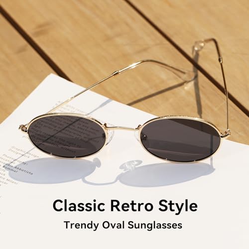 Dollger Oval Sunglasses for Women Vintage Metal Frame Glasses Anti Reflective Retro Eyeglasses Unisex2