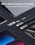 XAOSUN 240W USB C to USB C 5M, PD 3.1 Type C Charger Cable Fast Charging with E-Marker 2.0, Nylon Braided, Compatible with iPhone 17/16,MacBook Air/Pro, Samsung S23+/ Ultra,Google Pixel,Switch - Image 5