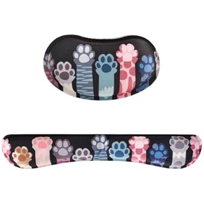 ReposamuñEcas ErgonóMico con Forma de Pata de Gato Alfombrilla para RatóN Alfombrilla para Escritorio ReposamuñEcas para Teclado Juego de Alfombrillas para Ratón Cojín de Espuma ViscoeláStica Accesori | Ya disponible en tu tienda friki favorita! En mundofriki.es!