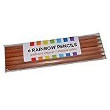 Rainbow Pencils (Package of 6) 7 Colors in 1 Pencil to Write and Draw in Brilliant Color. Create Rainbow Art. Round Barrel Shape from Natural Cedar.