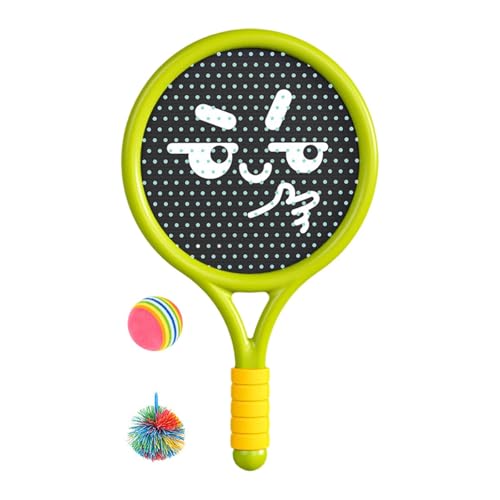 STARTIST パドルとバウンスボールセット 家族で楽しめるアクティビティ インタラクティブおもちゃ ラケット 子供 大人 屋内 屋外 裏庭 遊び場, 緑