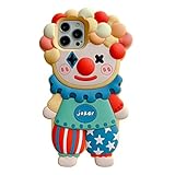 MME Cartoon Case for iPhone 13 Case Clown Cute 3D Character Soft Silicone Fashion Cool Design Funny