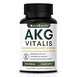 AKG Anti-Aging & Energy Boost Supplement with Vitamin B6, Vitamin C & L-Arginine – 60 Capsules for Youthful Skin, Cellular Renewal & Vitality Support