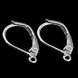 30 Stück Ohrstecker Klappbrisuren Ohrhänger Ohrringe Ohrhaken in Silberfarbe