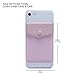 FRIFUN card holder for back of phone with snap Ultra-Slim Self Adhesive Phone Wallet Stick on Cell Phone Android All Smartphones RFID Blocking Sleeve Covers Credit Cards and Cash (Pink)