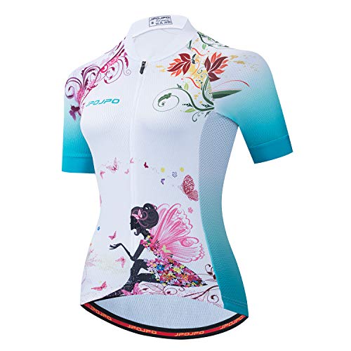Damen Radtrikot Bike Shirt Kurzarm Fahrradbekleidung MTB Fahrradjacke Quick-Dry Tops S-3XL, Jp2022, M