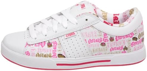 Osiris Women's Volley Skate Shoe,White/Pink/Royalty,5 M | Image 4