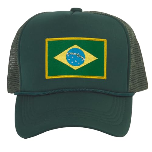 TOP HEADWEAR Country Brazil Flag Hat - Brazilian Patriotic Trucker