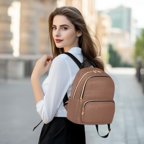 Image of ALAZA Brown Small Backpack Purse for Women Travel Bag Fashion Daypack Back Pack Shoulder Bag