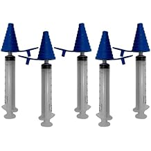 Oral Medicine Syringes 6 ml 1 tsp with Tapered Bottle Adapters Pack of 5