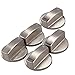 Stufa Gas Universale Pomello per Fornello Gas 6MM Metallo Stufa Gas Manopola Argento Adattatori Manopole Controllo Forno Rotante Interruttore Serrature Controllo Superficie Cottura,6MM,5 Pezzi