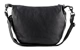 Mandarina Duck Mellow Leather Tracolla torba na ramię, czarny Nero, 10x21x28.5 cm (B x H x T)