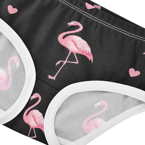 Toddlers Underwear Floral 2t Cotton Panties Little Girl Animal Briefs Kids Undies Pink Flamingos Hearts Black4