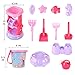 13-Piece Pink Princess Beach Sand Toy Set for Girls – Sand Playset with Sand Wheel, Mermaid Bucket, Water Pot, Shovels, Rakes, Molds & Zippered Storage Bag for Beach, Sandbox & Outdoor Play
