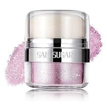 Body Shimmer Powder, Body Glitter Powder with Sponge Head, Eyes, Hair, Face Glitter for Women & Girls, 3D Contour & Long Lasting Luminous, Shimmer Makeup Perfect for Daily, Party Purple