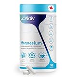 Aktiv Complex Magnesium Supplement, 90 Capsules – 4-in-1 Absorbable Forms: Taurate, Bisglycinate, Malate, Aspartate. Supports Relaxation, Muscle Recovery & Heart Health. Made in Canada