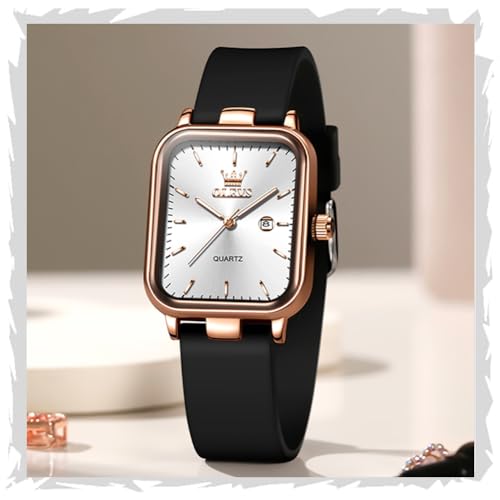 Image of OLEVS Watch for Women Analog Quartz Original Womens Watch Fashion Ultra Thin Minimalist Silicone Strap Waterproof Slim Watches for Ladies