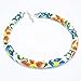 Handmade Big Fantasy flower jewelry Trend Bright Blue orange Floral Design Summer Jewelry Ideas