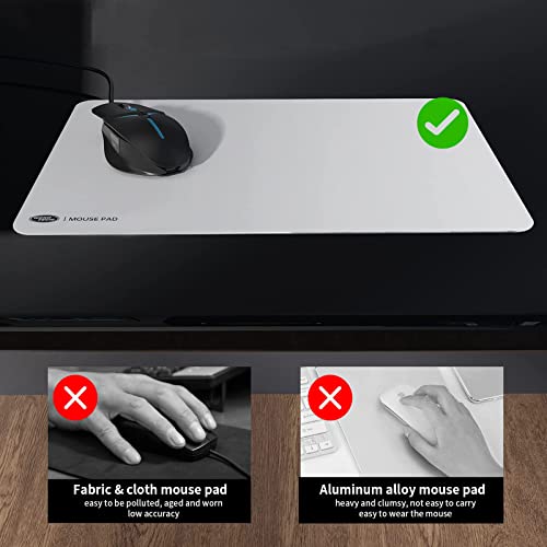 Wengtech Telfon Mouse Pad With Non-Slip,Portable,Ultra Thin,Stain Resistant,Easy To Clean And Pinpoint Accurancy Design For Computer, Laptop, Office, Home And Travel(White, 11.2 X 7.7 X 0.03 Inches) #TOP4