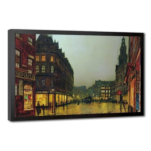 Impression sur toile John Atkinson Grimshaw tableau de décoration murale pour bureau 30x45