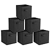 Ejoyous Set of 6 Foldable Fabric Basket Bin,Non-Woven Dust Proof Foldable Durable Space Saving Storage Organizer Basket…