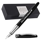  Pelikan Füller mit Gravur als Geschenk & Symbol mit Gravur auf Geschenkverpackung Pelikan Füllhalter Jazz Elegance Schwarz FS PS62